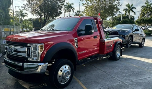 Professional car towing service